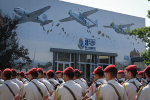 France, Castres, 2021-07-22. Change of command ceremonies at the 8th marine infantry parachute regiment in Castres, wher