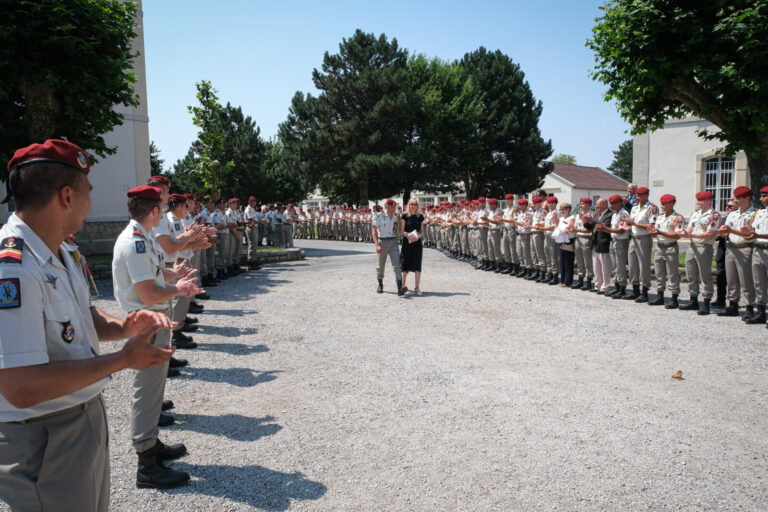 France, Castres, 2021-07-22. Change of command ceremonies at the 8th marine infantry parachute regiment in Castres, wher