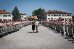 France, Castres, 2021-07-22. Change of command ceremonies at the 8th marine infantry parachute regiment in Castres, wher