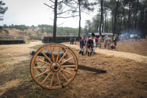France, Guer, 2025-11-29. Officer cadets of the Saint-Cyr Coetquidan military academy re-enact the battle of Austerlitz 