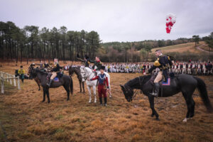 France, Guer, 2025-11-29. Officer cadets of the Saint-Cyr Coetquidan military academy re-enact the battle of Austerlitz 