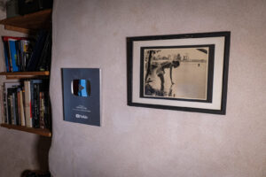 France, Cevennes, 2021-02-11. A former French intelligence service officer turned author and video maker, at home in the