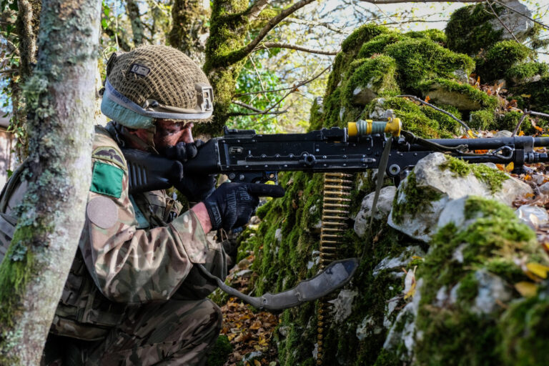 France, Caylus, 2018-11-14. Exercise Falcon Amarante 2018 brings French, British and American paratroopers together at t