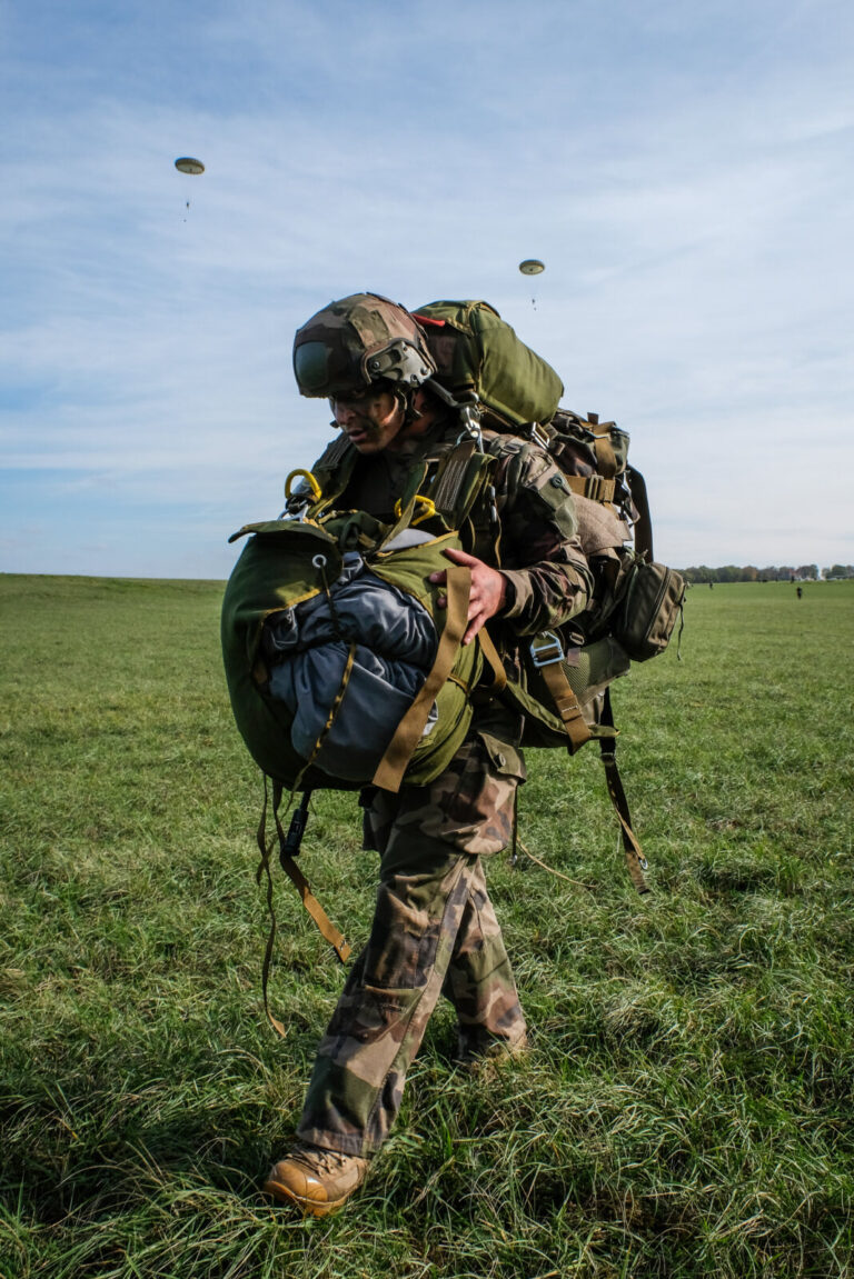 France, Caylus, 2018-11-14. Exercise Falcon Amarante 2018 brings French, British and American paratroopers together at t