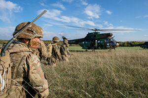 France, Caylus, 2018-11-15. Exercise Falcon Amarante 2018 brings French, British and American paratroopers together at t