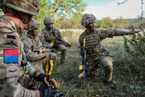 France, Caylus, 2018-11-15. Exercise Falcon Amarante 2018 brings French, British and American paratroopers together at t