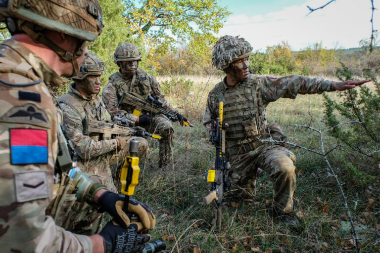 France, Caylus, 2018-11-15. Exercise Falcon Amarante 2018 brings French, British and American paratroopers together at t