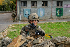 France, Caylus, 2018-11-15. Exercise Falcon Amarante 2018 brings French, British and American paratroopers together at t
