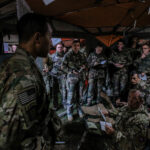 France, Caylus, 2018-11-16. Exercise Falcon Amarante 2018 brings French, British and American paratroopers together at t