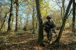 France, Caylus, 2018-11-16. Exercise Falcon Amarante 2018 brings French, British and American paratroopers together at t