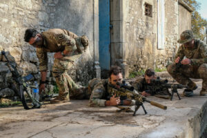 France, Caylus, 2018-11-16. Exercise Falcon Amarante 2018 brings French, British and American paratroopers together at t