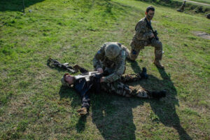 France, Caylus, 2018-11-16. Exercise Falcon Amarante 2018 brings French, British and American paratroopers together at t