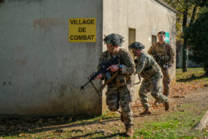 France, Caylus, 2018-11-16. Exercise Falcon Amarante 2018 brings French, British and American paratroopers together at t