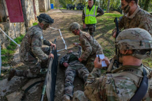 France, Caylus, 2018-11-16. Exercise Falcon Amarante 2018 brings French, British and American paratroopers together at t