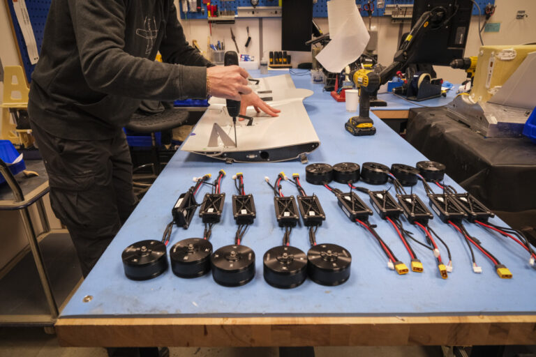 France, Toulouse, 2026-02-12. At Toulouse, the French company Delair designs and assembles the drones that the war in Uk