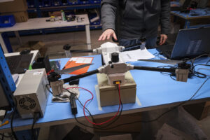 France, Toulouse, 2026-02-12. At Toulouse, the French company Delair designs and assembles the drones that the war in Uk