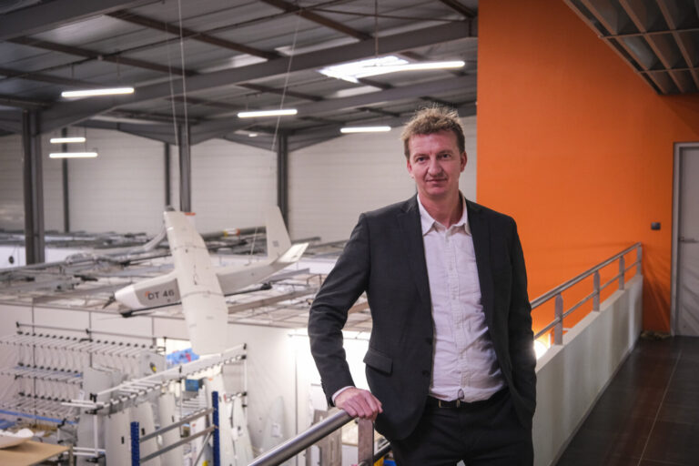 France, Toulouse, 2026-02-12. At Toulouse, the French company Delair designs and assembles the drones that the war in Uk