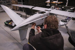 France, Toulouse, 2026-02-12. At Toulouse, the French company Delair designs and assembles the drones that the war in Uk
