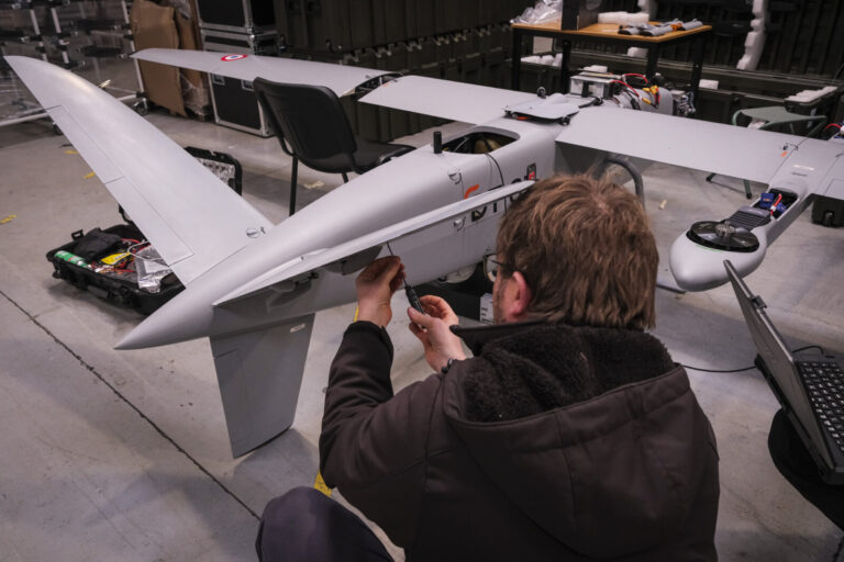 France, Toulouse, 2026-02-12. At Toulouse, the French company Delair designs and assembles the drones that the war in Uk