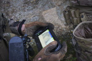 France, Caylus, 2023-12-13. A drone challenge run by the French parachute brigade at Caylus in December 2023, where para