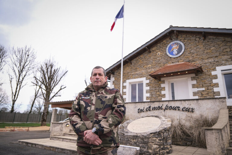 France, Gramat, 2026-03-03. Electronic detection dogs of the gendarmerie at the national dog training centre of Gramat, 