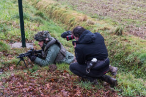 France, Ger, 2018-02-11. The BFM TV journalist Thomas Misrachi trains with the paratroopers of the French 11th parachute