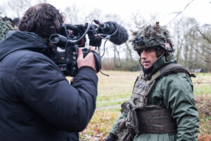 France, Ger, 2018-02-11. The BFM TV journalist Thomas Misrachi trains with the paratroopers of the French 11th parachute