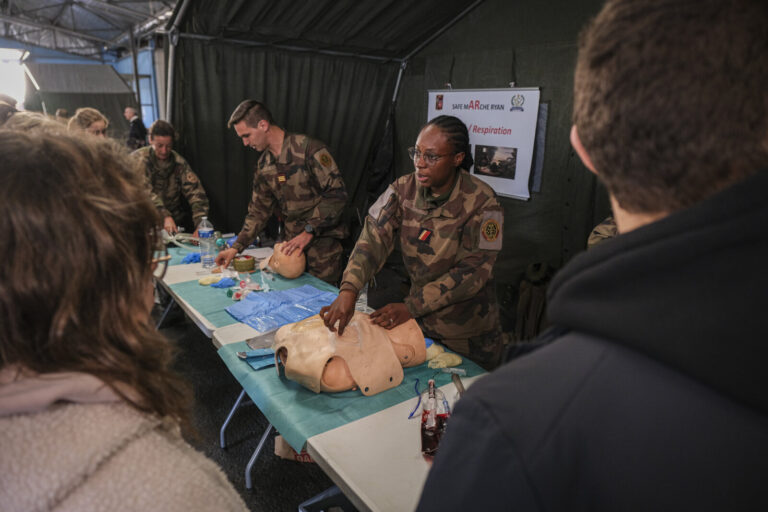 France, Toulouse, 2025-03-19. A war medicine demonstration day on the Francazal base near Toulouse, where army medical s