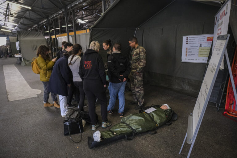 France, Toulouse, 2025-03-20. A war medicine demonstration day on the Francazal base near Toulouse, where army medical s