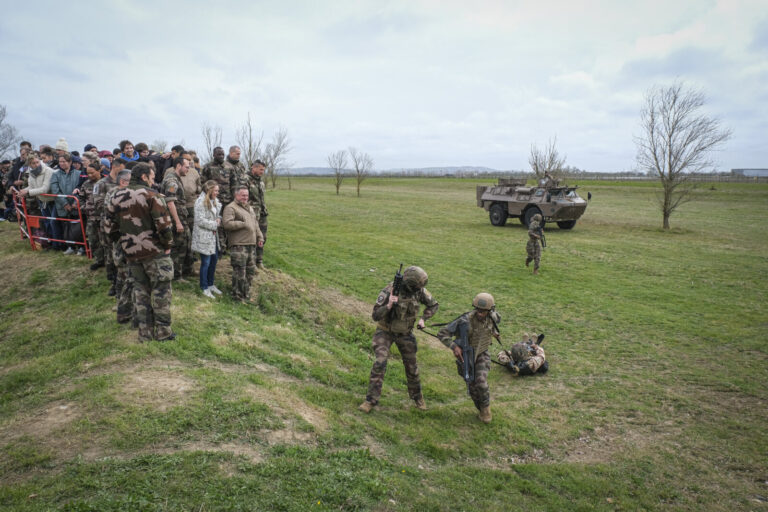 France, Toulouse, 2025-03-20. A war medicine demonstration day on the Francazal base near Toulouse, where army medical s