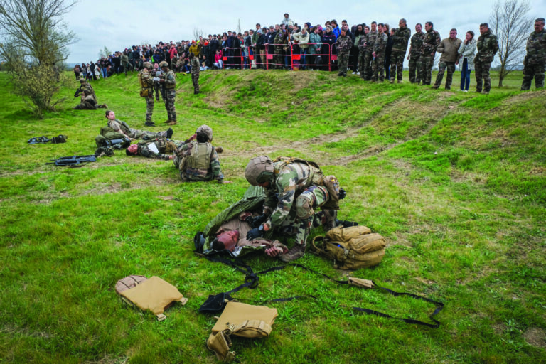 France, Toulouse, 2025-03-20. A war medicine demonstration day on the Francazal base near Toulouse, where army medical s