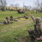 France, Toulouse, 2025-03-20. A war medicine demonstration day on the Francazal base near Toulouse, where army medical s