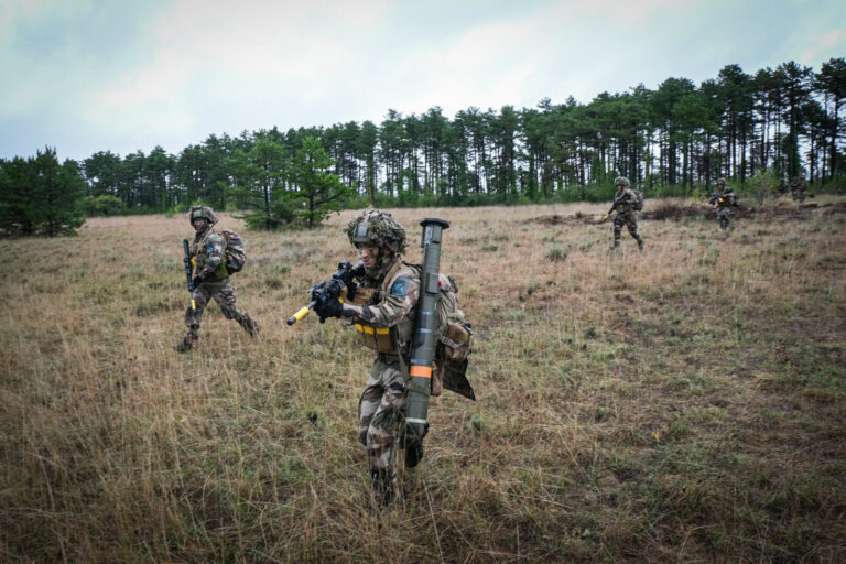 France, Castres, 2020-09-28. Eagle Volunteer, a joint exercise in September 2020 in which French marine infantry paratro