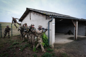 France, Castres, 2020-09-28. Eagle Volunteer, a joint exercise in September 2020 in which French marine infantry paratro
