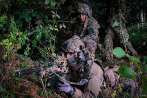 France, Castres, 2020-09-29. Eagle Volunteer, a joint exercise in September 2020 in which French marine infantry paratro
