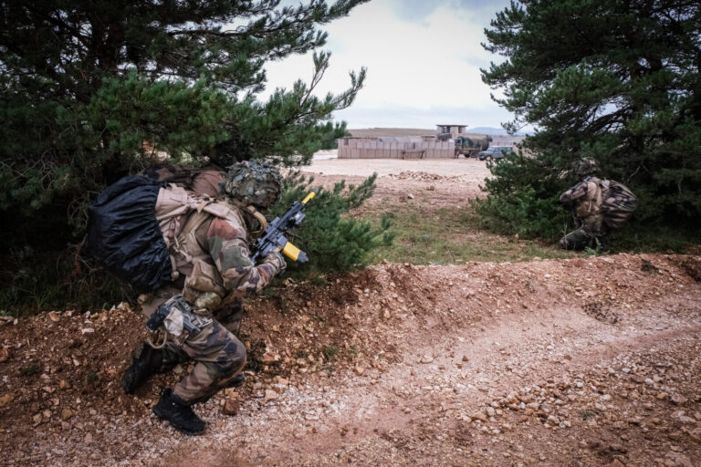 France, Castres, 2020-09-28. Eagle Volunteer, a joint exercise in September 2020 in which French marine infantry paratro