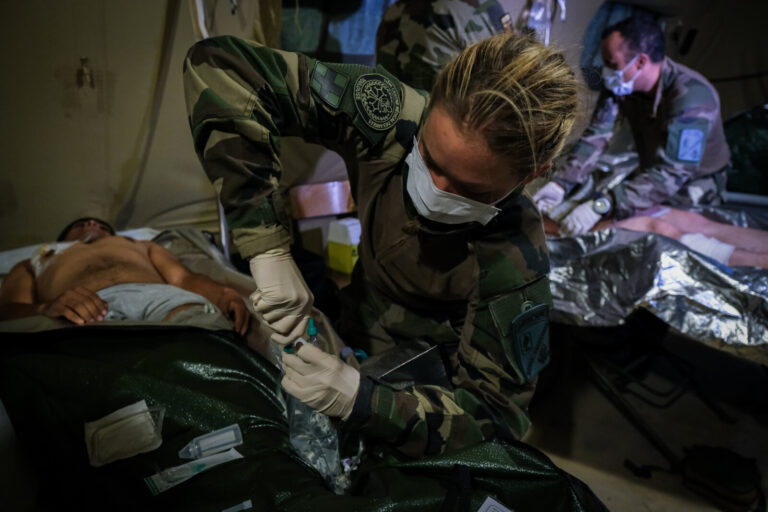 France, Castres, 2020-09-29. Eagle Volunteer, a joint exercise in September 2020 in which French marine infantry paratro