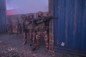 France, Toulouse, 2018-02-09. Exercise Acinonyx in February 2018, a full scale rehearsal by French paratroopers of the 1