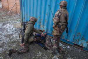 France, Toulouse, 2018-02-09. Exercise Acinonyx in February 2018, a full scale rehearsal by French paratroopers of the 1