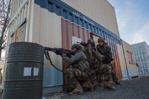 France, Toulouse, 2018-02-09. Exercise Acinonyx in February 2018, a full scale rehearsal by French paratroopers of the 1