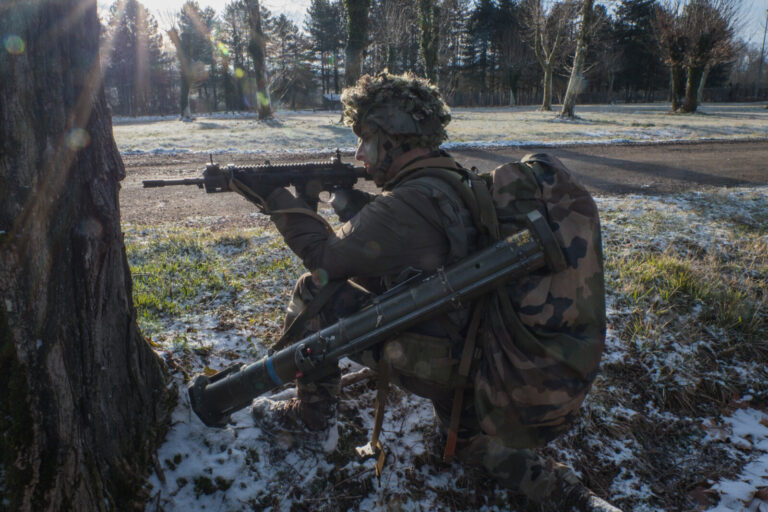 France, Toulouse, 2018-02-09. Exercise Acinonyx in February 2018, a full scale rehearsal by French paratroopers of the 1