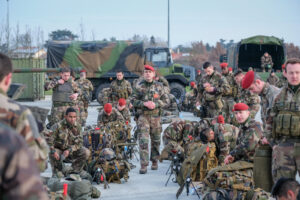 France, Toulouse, 2018-02-07. Exercise Acinonyx in February 2018, a full scale rehearsal by French paratroopers of the 1