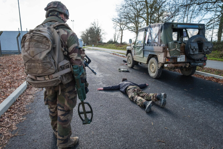 France, Toulouse, 2018-02-10. Exercise Acinonyx in February 2018, a full scale rehearsal by French paratroopers of the 1