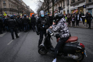France, Paris, 2021-01-30. Journalists at work during the Paris demonstration of 30 January 2021 against the global secu