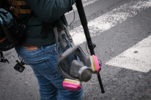 France, Paris, 2021-01-30. Journalists at work during the Paris demonstration of 30 January 2021 against the global secu