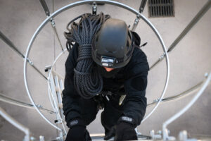 France, Toulouse, 2021-07-09. Rope work training of the Toulouse branch of the RAID, the elite unit of the French nation