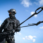 France, Toulouse, 2021-07-09. Rope work training of the Toulouse branch of the RAID, the elite unit of the French nation