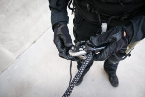 France, Toulouse, 2021-07-09. Rope work training of the Toulouse branch of the RAID, the elite unit of the French nation