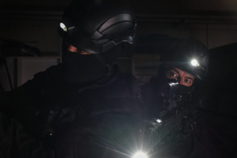 France, Toulouse, 2021-07-09. Rope work training of the Toulouse branch of the RAID, the elite unit of the French nation