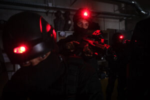 France, Toulouse, 2021-07-09. Rope work training of the Toulouse branch of the RAID, the elite unit of the French nation